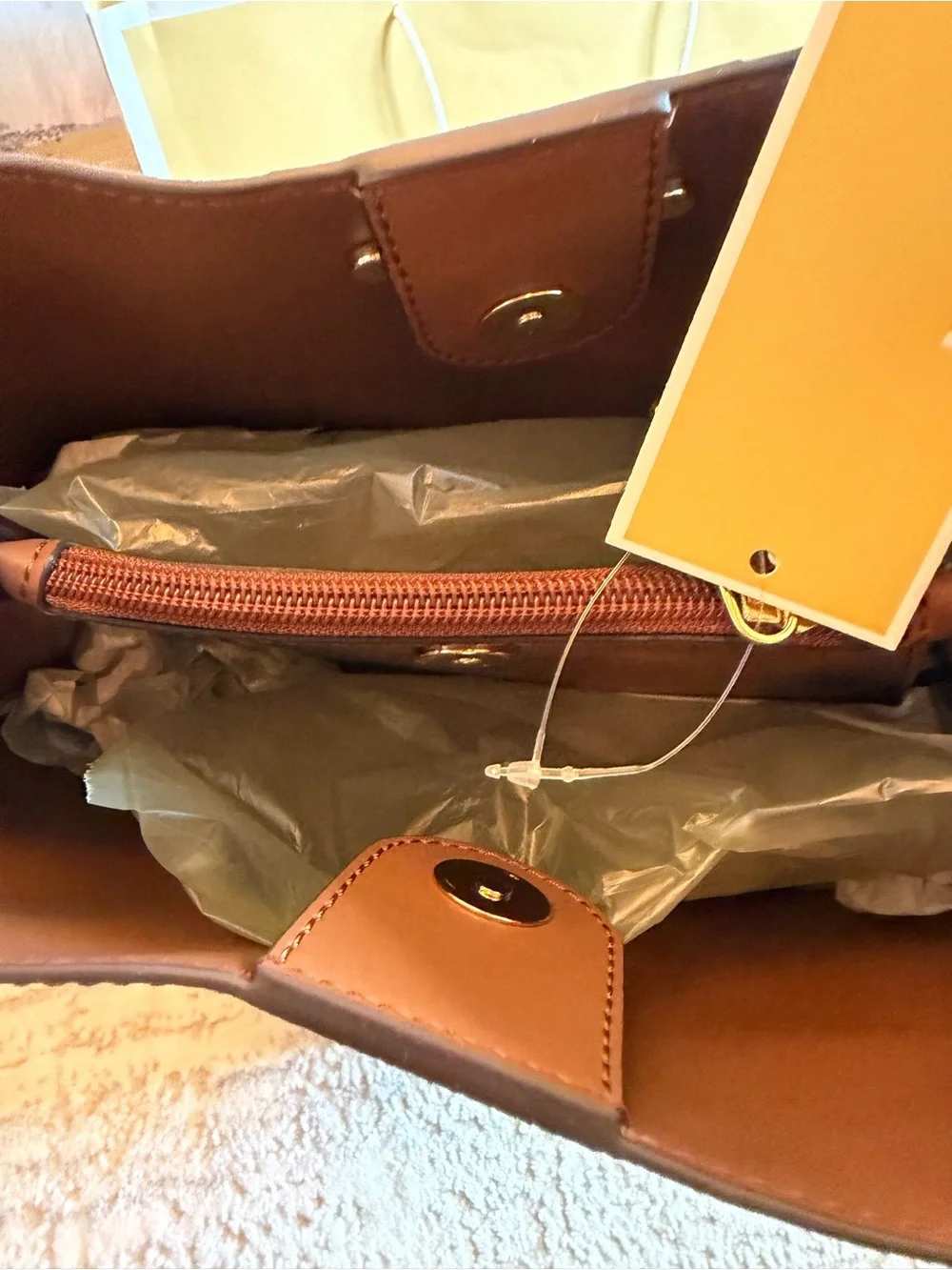 Michael Kors Brown Signature Shoulder Bucket Bag